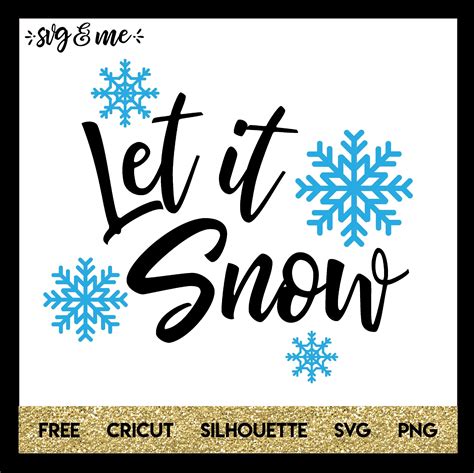 Download Free Let It Snow Mistletoe Christmas Bells Cricut SVG